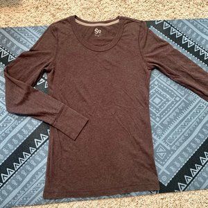 SO brown long sleeve tee